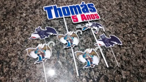 Topo para Bolo - Como Treinar Seu Dragão