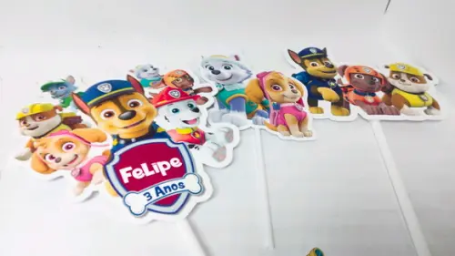 Topo para Bolo - Patrulha Canina