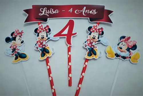 Toppers para Bolo - Minnie Mouse