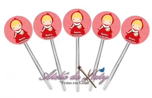 Toppers Docinho - Chapeuzinho Vermelho