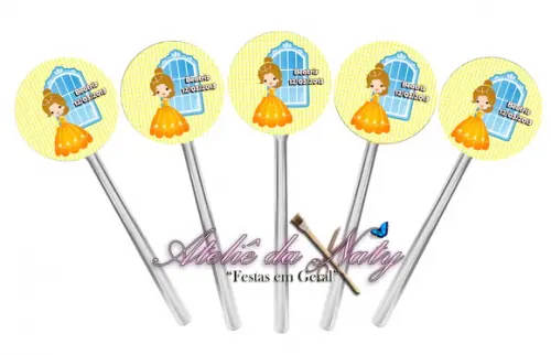 Toppers para Cupcake - Bela e a Fera