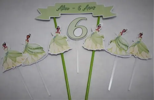 Toppers para Bolo - Princesa e o Sapo