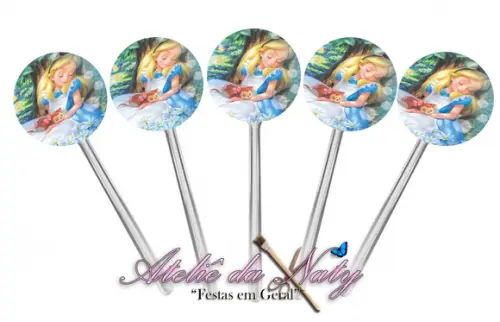 Toppers para Cupcake - Alice