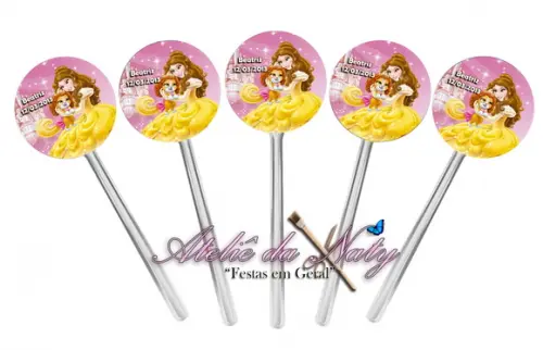 Toppers para Cupcake - Bela e a Fera