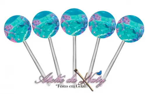 Toppers para Cupcake - Fundo do Mar