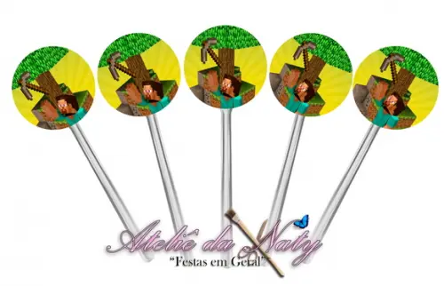 Toppers para Cupcake - MineCraft