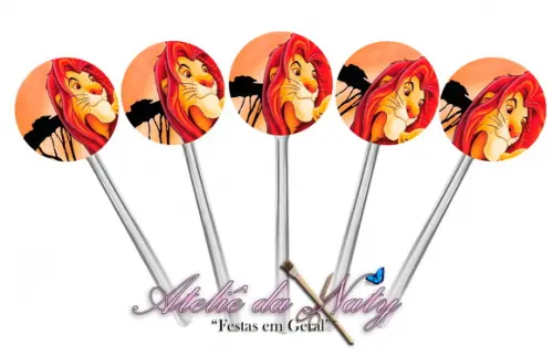 Toppers para Cupcake - Rei Leão