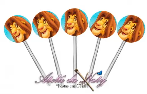 Toppers para Cupcake - Rei Leão