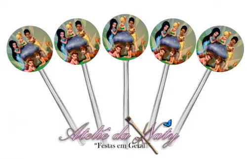 Toppers para Cupcake - Tinkerbell