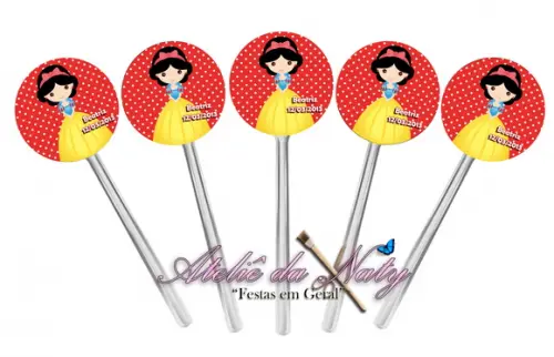 Toppers para Docinho - Branca de Neve