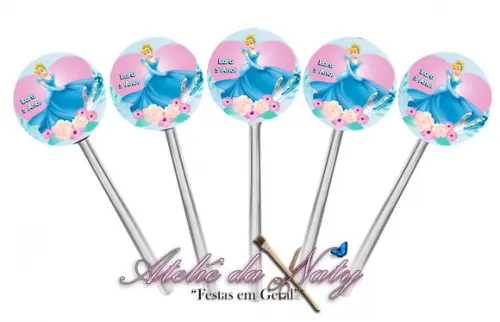 Toppers para docinhos - Cinderela