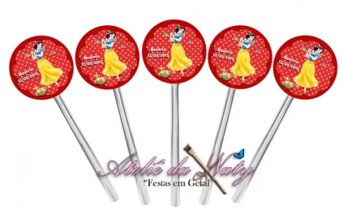 Toppers para Docinhos - Branca de Neve