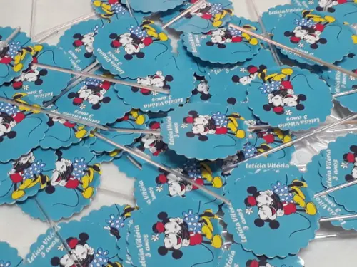 Toppers Para Docinhos - Mickey e Minnie
