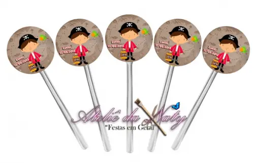 Toppers para Docinhos - Piratas