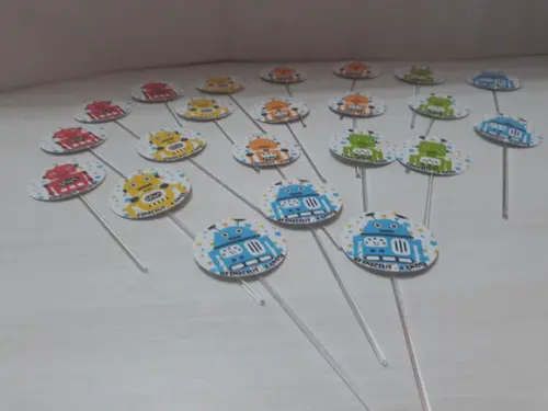 Toppers Para Docinhos - Robôs