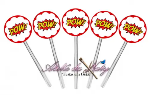 Toppers para Docinhos - Super Herói