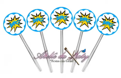 Toppers para Docinhos - Super Herói