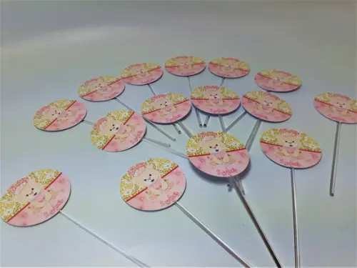 Toppers para Docinhos - Ursinha Princesa