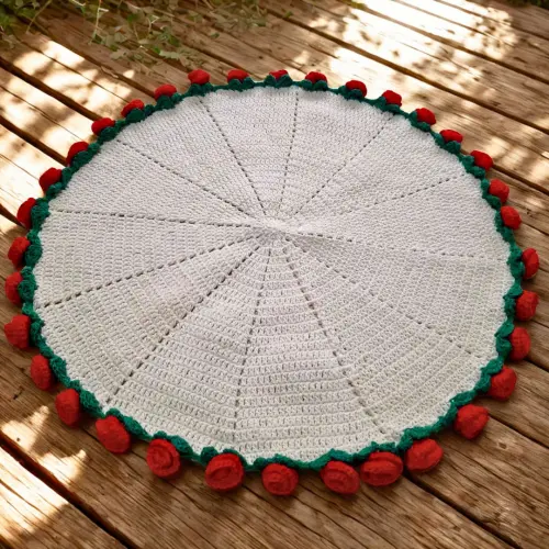 Toalha Buque de Rosas em crochê