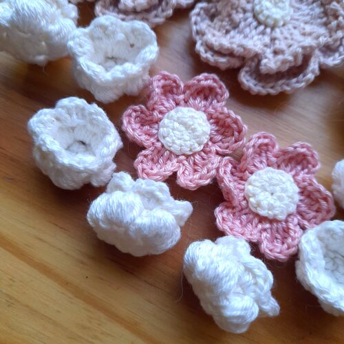 Kit Jardim Encantado - Kit de flores de crochê para compor quadr
