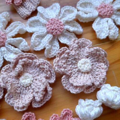 Kit Jardim Encantado - Kit de flores de crochê para compor quadr