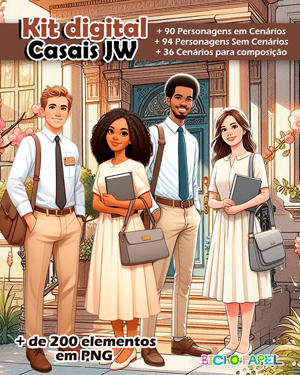 Kit Digital Ilustrações de Casais Jw
