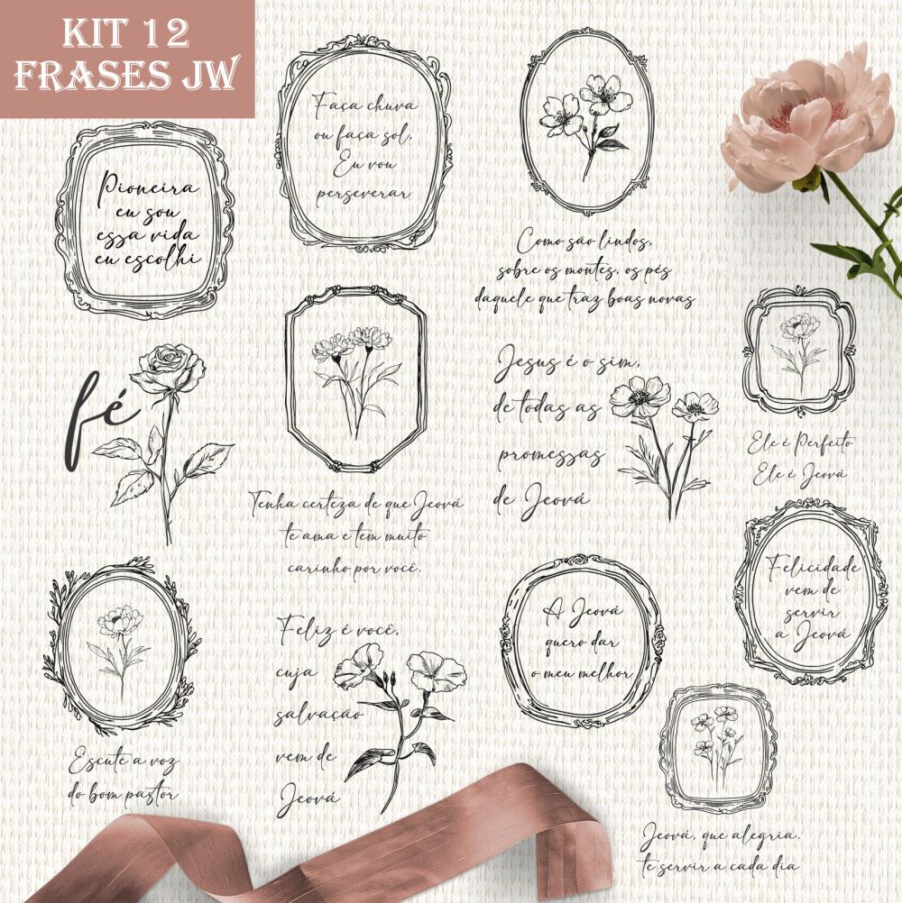 Kit Digital Lettering Pioneira Testemunha de Jeová