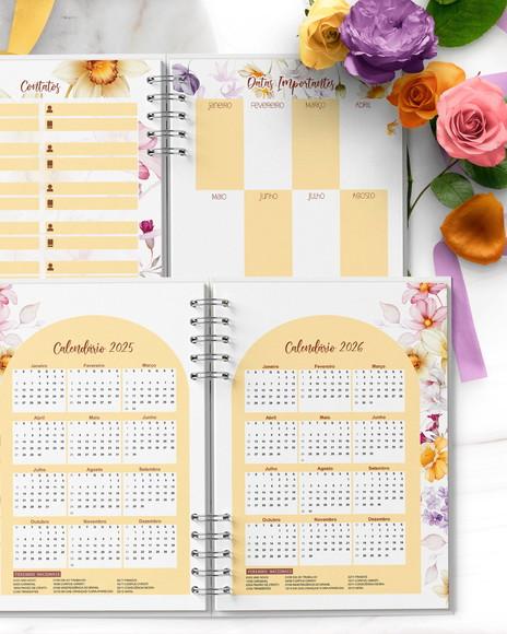 Agenda Permanente 1 Dia Por Página com Horários Encanto
