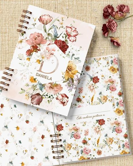 Arquivo 26 Capas Alfabeto A-z e Miolo Pautado Coleção Garden