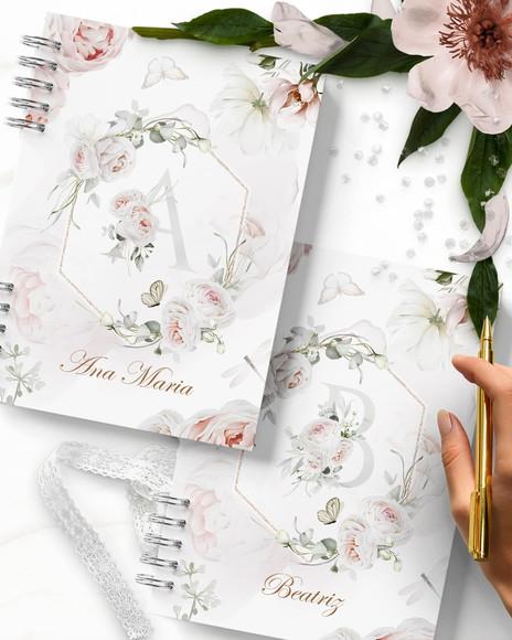 Arquivo 26 Capas Alfabeto e Miolo Pautado Floral Believe