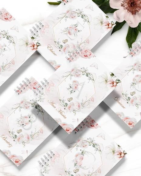 Arquivo 26 Capas Alfabeto e Miolo Pautado Floral Believe