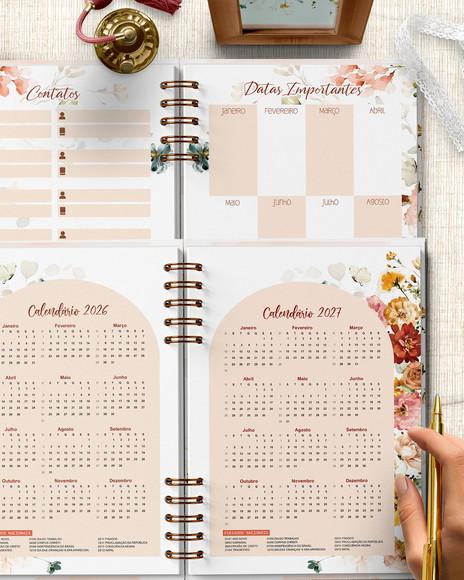 Arquivo Agenda 1 Dia Por Página Permanente Coleção Garden