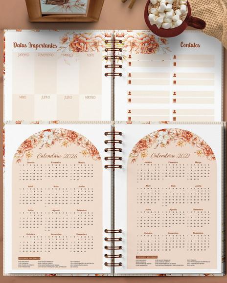 Arquivo Agenda 2026 1 Dia Por Página Coleção Floral Boho