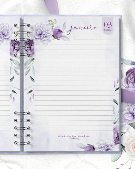 Arquivo Agenda 2026 1 Dia Por Página com Versículos Violeta