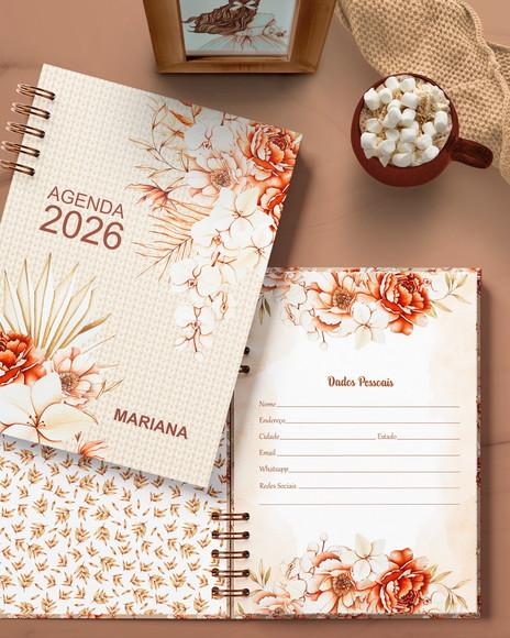 Arquivo Agenda 2026 2 Dias Por Página Coleção Floral Boho