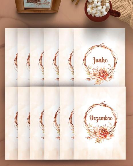 Arquivo Agenda 2026 2 Dias Por Página Coleção Floral Boho