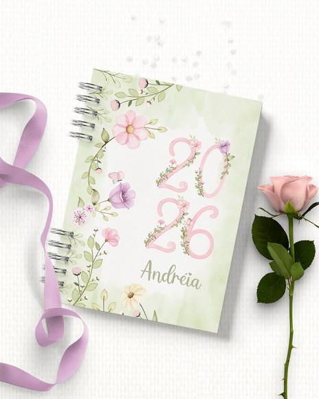 Arquivo Agenda 2026 2 Dias Por Página Floral
