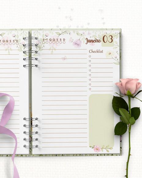 Arquivo Agenda Permanente 1 Dia Por Página Floral ? Arquivo