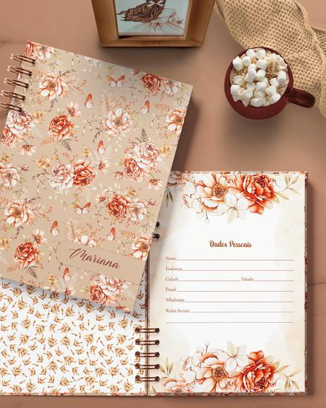 Arquivo Agenda Permanente 2 Dias Por Página Floral Boho