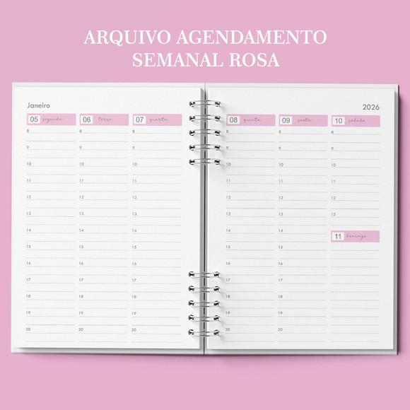 Arquivo Agendamento Semanal 2026 Rosa (não É Por Correio)