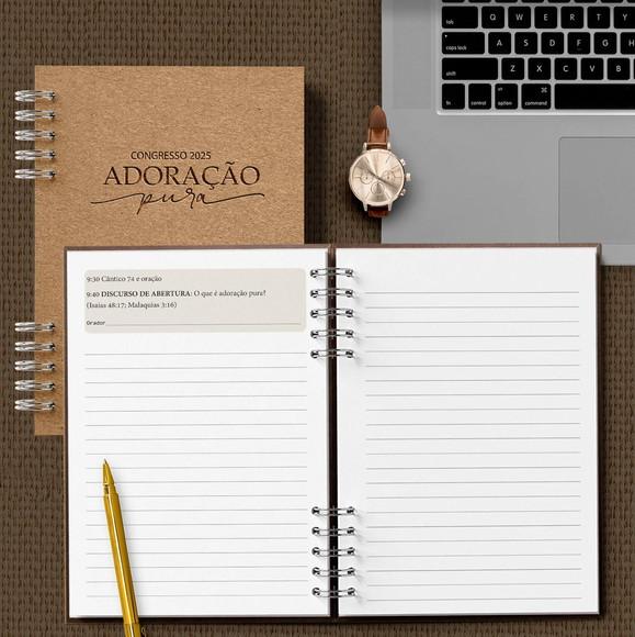Arquivo Caderno Congresso 2025 Adoração Pura com Tema Mascul