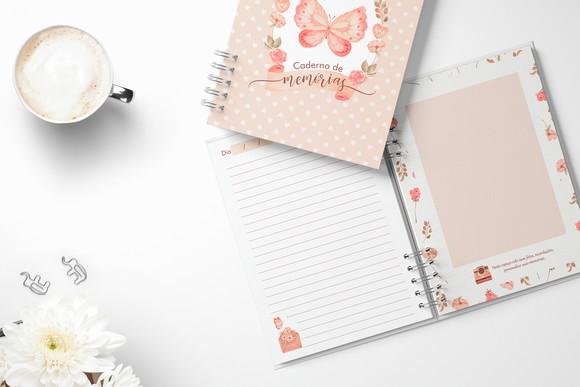 Arquivo Caderno de Memórias Diário Borboletas