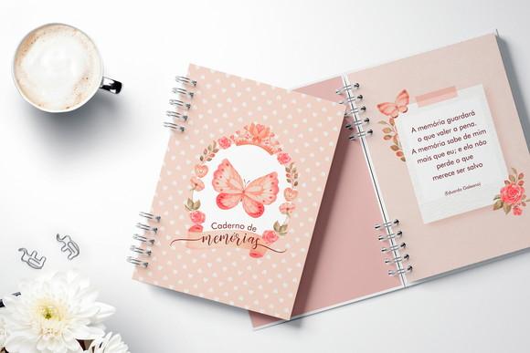 Arquivo Caderno de Memórias Diário Borboletas