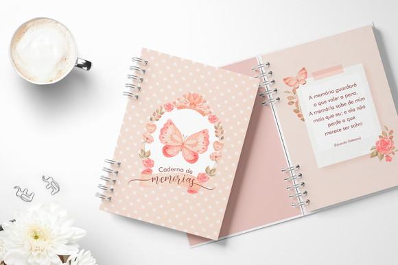 Arquivo Caderno de Memórias Diário Borboletas