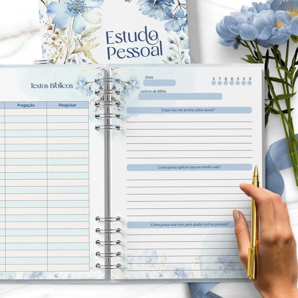 Arquivo Caderno Estudo Pessoal Feminino Jw Coleção Blue