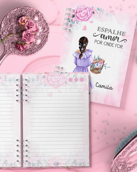 Arquivo Caderno Feminino Capas Miolo Floral