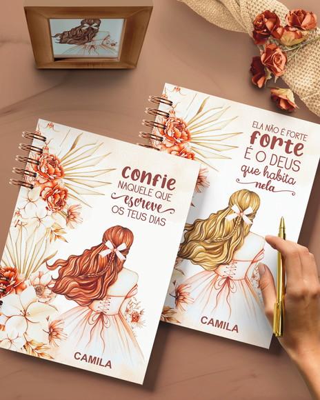 Arquivo Cadernos Coleção Floral Boho