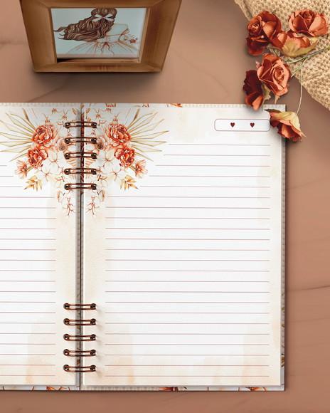 Arquivo Cadernos Coleção Floral Boho