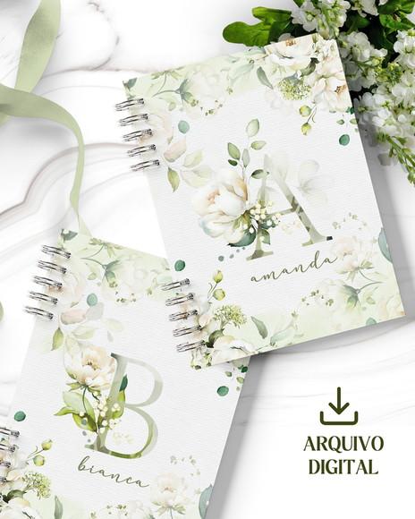 Arquivo Combo 26 Capas Alfabeto a a Z Miolo Caderno Decorado