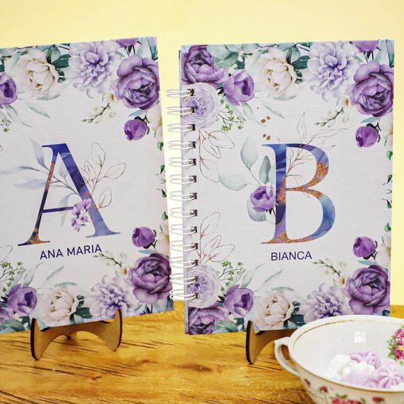 Arquivo Combo 26 Capas Alfabeto com Miolo Pautado Violeta